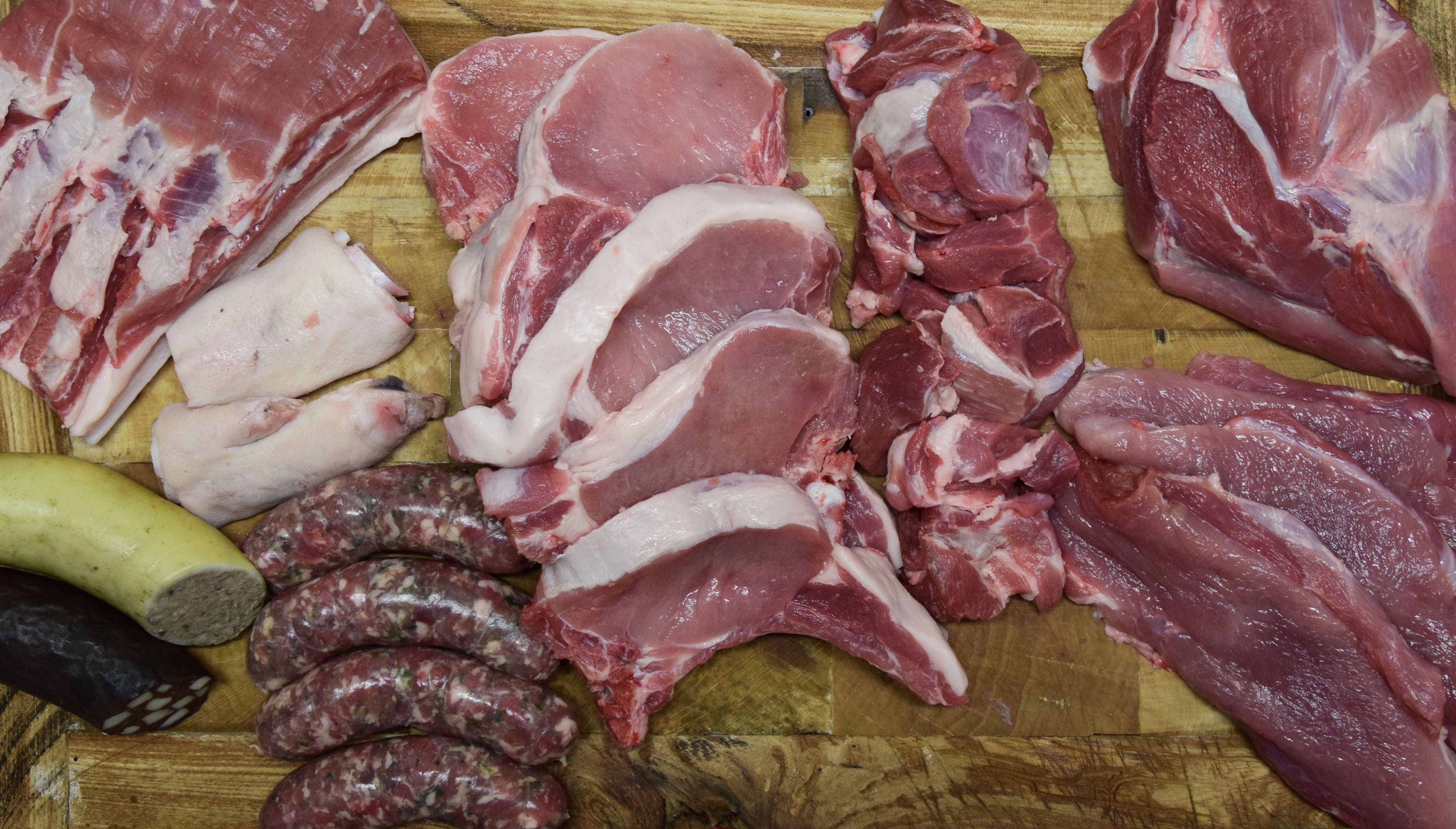 Colis de porc Cul-Noir Alsacien : produit brut